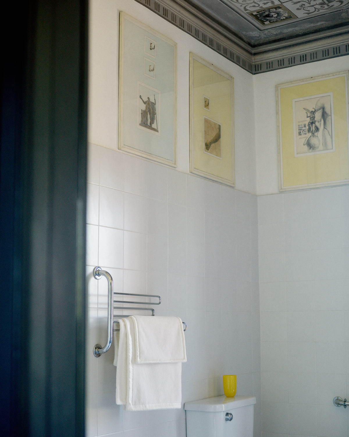 Sateen Frame Towel Ivory