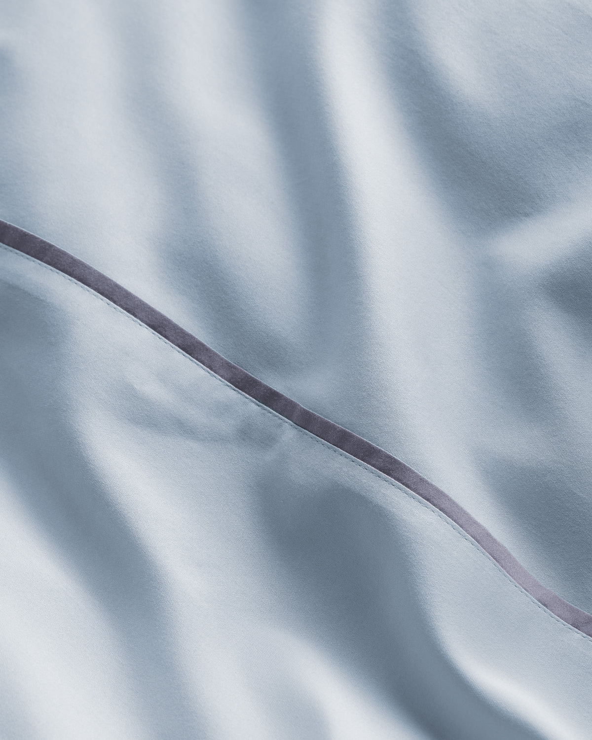 Eva Percale Duvet Cover Pale Blue