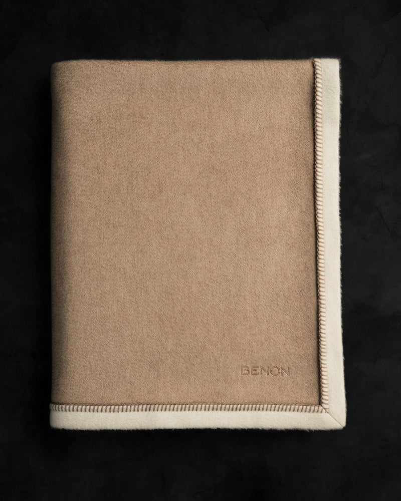 Cashmere Bed Blanket Natural Beige