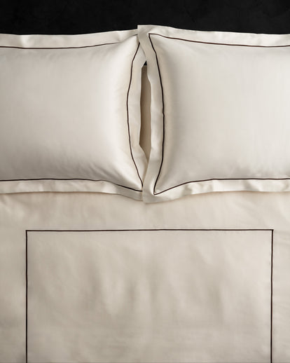 Doris Sateen Duvet Cover Ivory