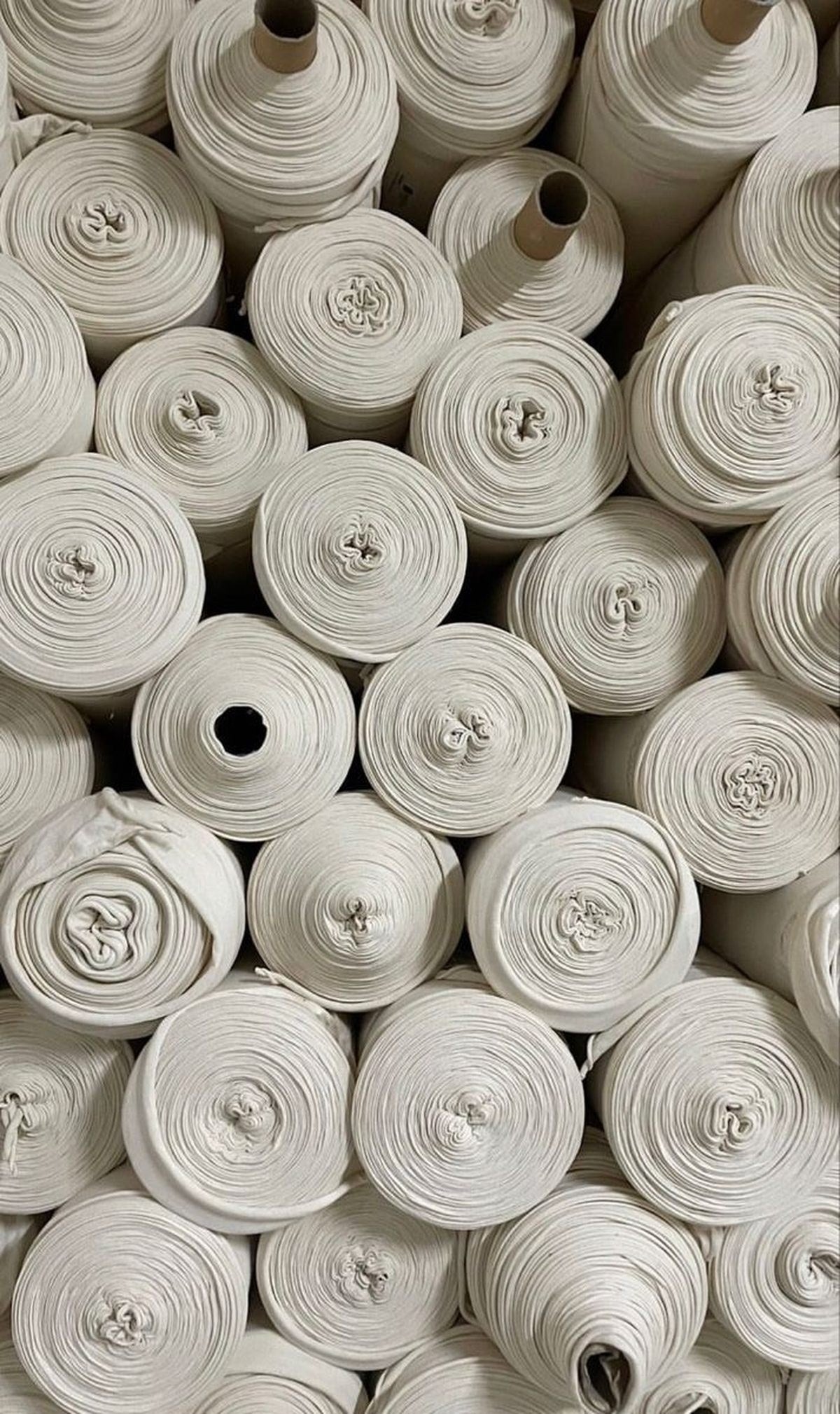 Rolls of woven cloth
