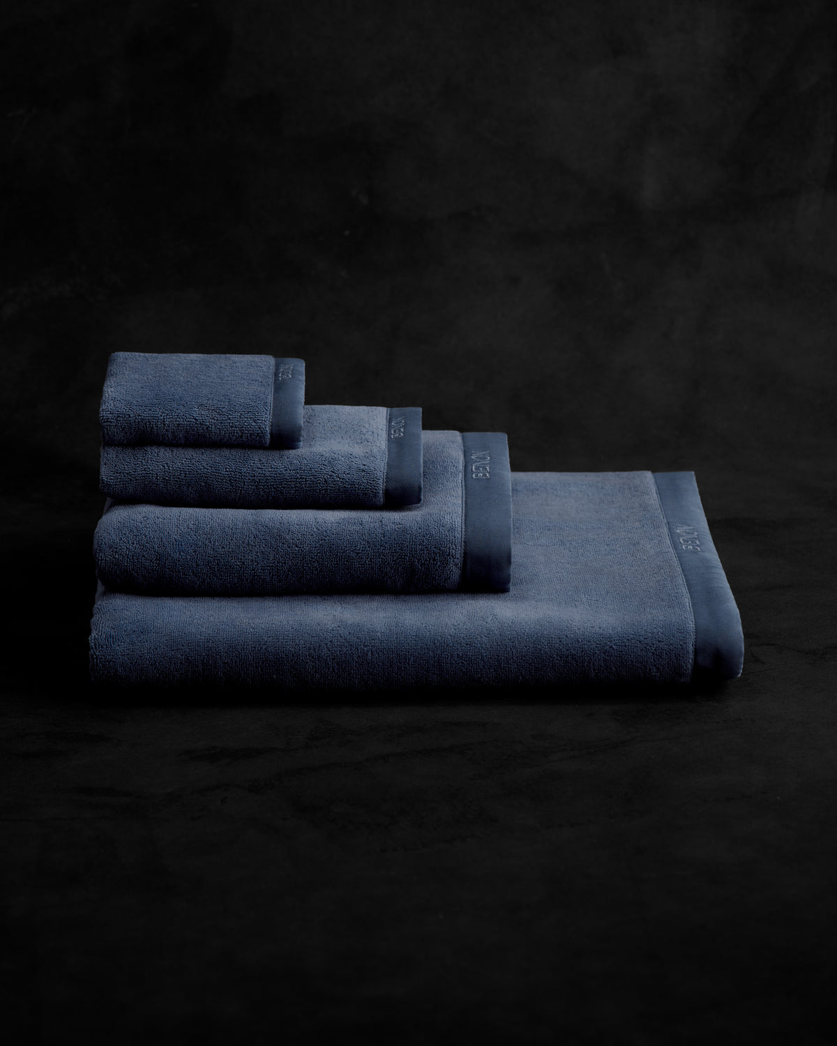 Sateen Frame Towel Deep Blue